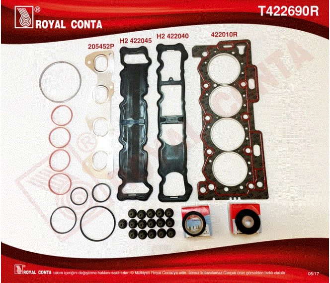P206 P207 P307 C2 C3 C4 1.4 16V (98-13) Üst Takım Conta Keçeli Full