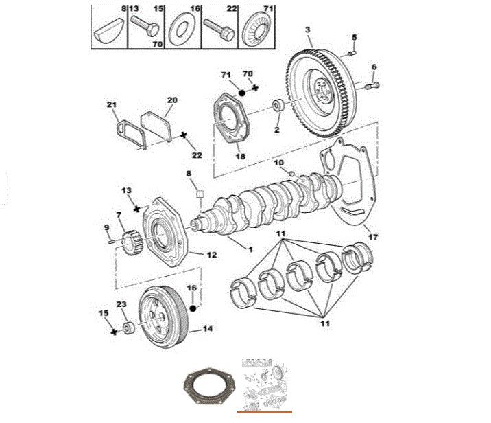 Master 98-03 Ducato Jumper 2.8 Krank Keçe Arka 7701044092