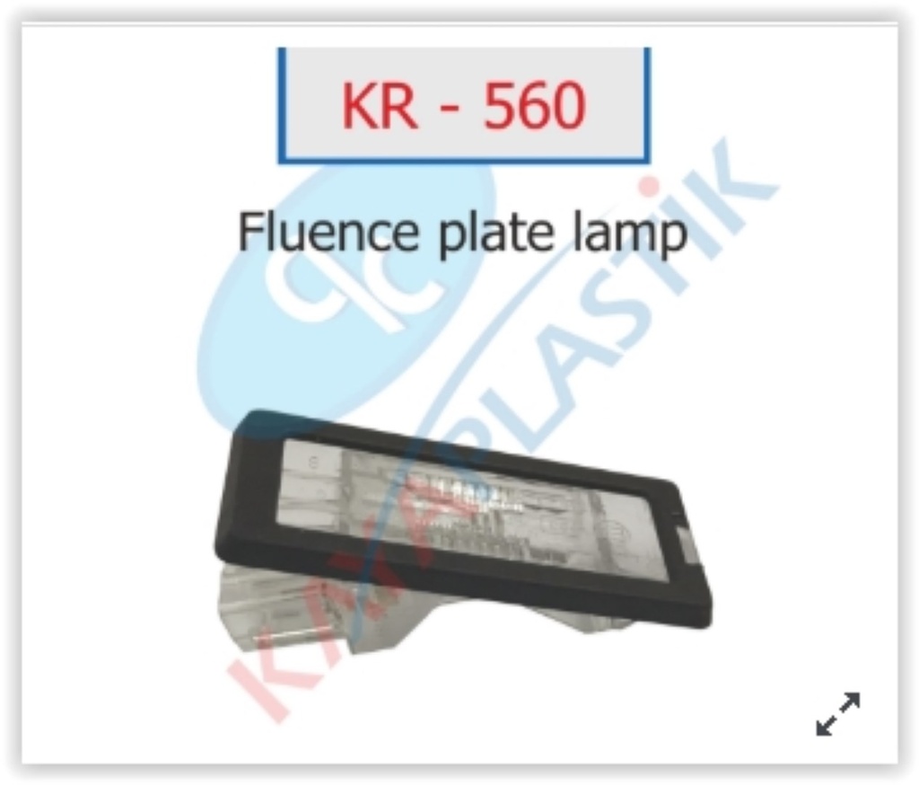Fluence Duster Lodgy Plaka Lambası