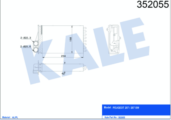 P207 1.4 1.6 Hdi Kalorifer Radyatörü (Klimalı-Klimasız)
