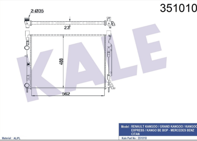 Kango 2 1.5D Komple Radyatör 8200455801