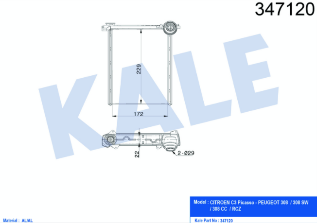 P308 C3 Kalorifer Radyatörü 6448.S4