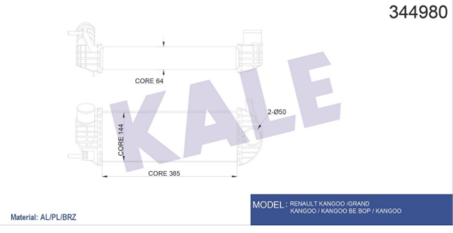 Kango 2 Turbo Radyatör 1.5D 85 8200427469