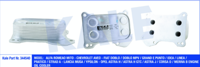 [KALE 344540] Doblo Linea Grande Punto 1.3 Mtj Yağ Soğutucu 93184197