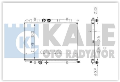 [KALE 2045011AB] Partner 307 C4 Xsara 1.9 Dw8 2.0 1.6 16V Hdi Komple Radyatör A.C 1330.F4