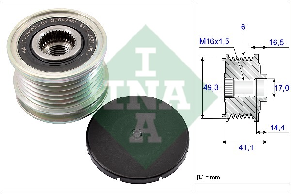 P207 Berlingo 1.6 Alternatör Kasnağı 12317561555