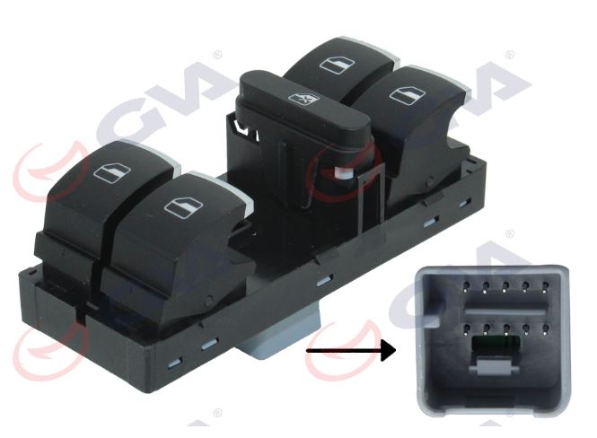 Passat Cam Kaldırma Düğmesi Sol Dörtlü Nikelaj 3C8959857