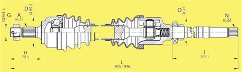 [GVA 4443032] P307 C4 Komple Aks Sağ Manuel Şanz 3273.AH