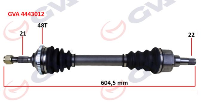 P206 1.4 1.6 8V 1.4 Hdi Komple Aks Sol Absli 3272.5C