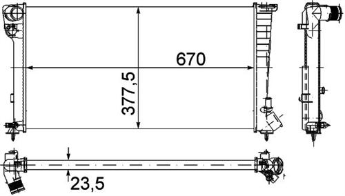 [GVA 3143300] P306 Xsara 1.4 1.6 Partner 1.9 Komple Radyatör 1330.42