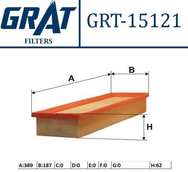 [GRT-15121] Touareg 05- Hava Filtresi 7L0129620