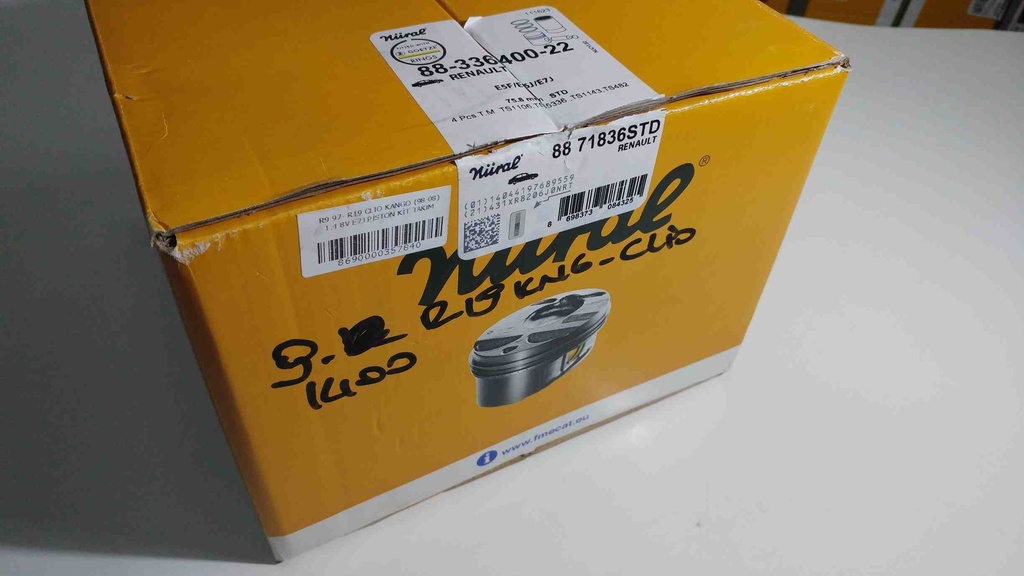 R9 97- R19 Clio Kango (98-08) 1.4 8V E7J Piston Kit Takım Sulu Gömlek