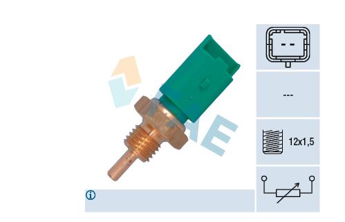 [FAE 33705] P206 P307 P407 Partner C5 C8 Berlingo Isı ( Hararet Muşuru ) Muşur Yeşil 96368023 1338.A7