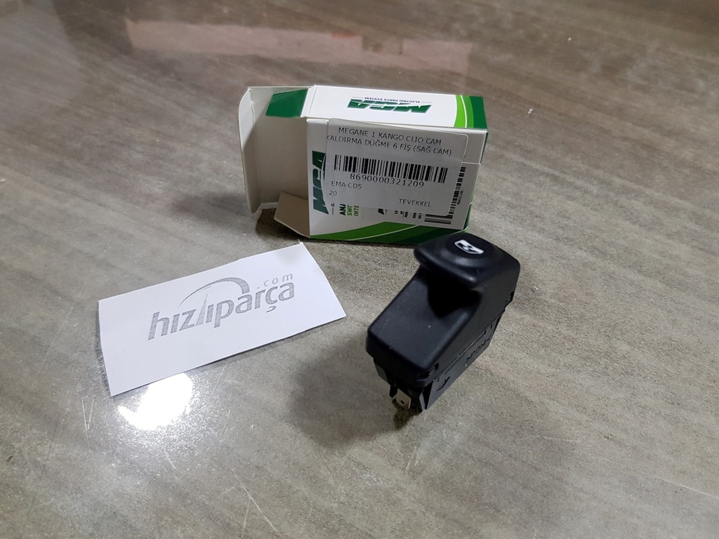 Megane 1 Kango Clio Cam Kaldırma Düğmesi 6 Fiş (Sağ Cam) 7700838099