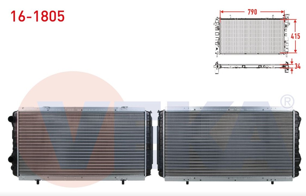 [VEKA 16-1805] Boxer 3 Jumper Ducato 05-- 2.0 Klimasız Komple Radyatör 1327478080