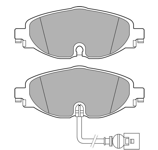Caddy Golf Passat Polo Audi A3 Leon 16- Ön Balata 8V0698151