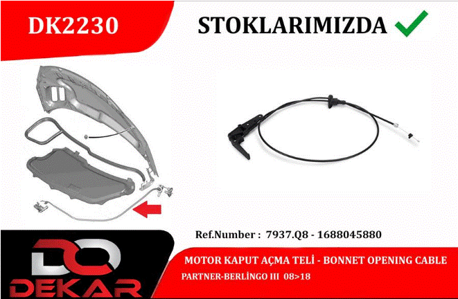 Partner Tepee Kaput Açma Teli 7937.Q8