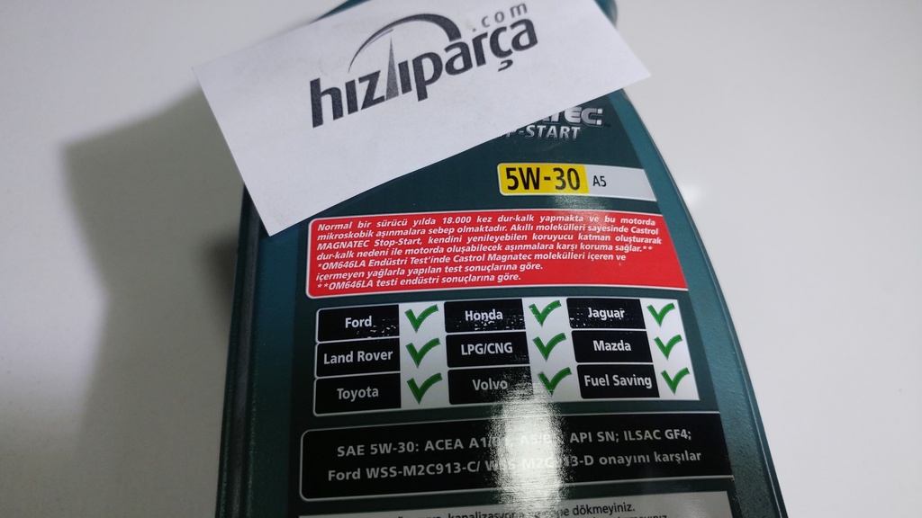 Castrol Motor Yağı Magnatec 5W30 A5 1Lt