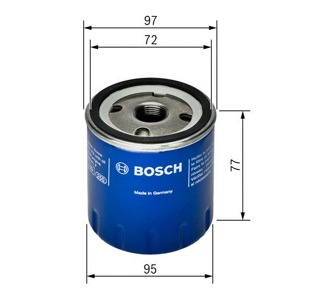 [BOSCH F026407024] Ducato 3 2.3 Yağ Filtresi 71779555