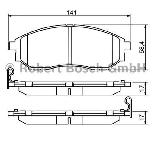 [BOSCH 0986494501] Koleos Qashqai 2.0 Ön Balata 410603072R