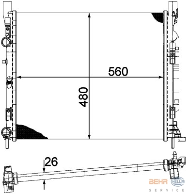 [BHR-8MK376755-511] Kango 2 1.5D Komple Radyatör