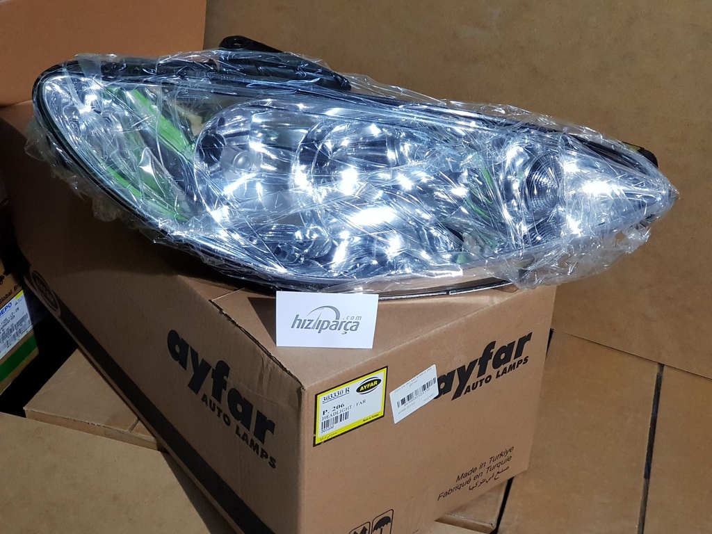 P206 (02-06) Sağ Komple Far Şeffaf 6205.S9