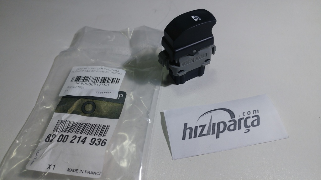 [8200214936] Clio 3 2005- Cam Kaldırma Düğmesi Sağ 8200214936 Orjinal