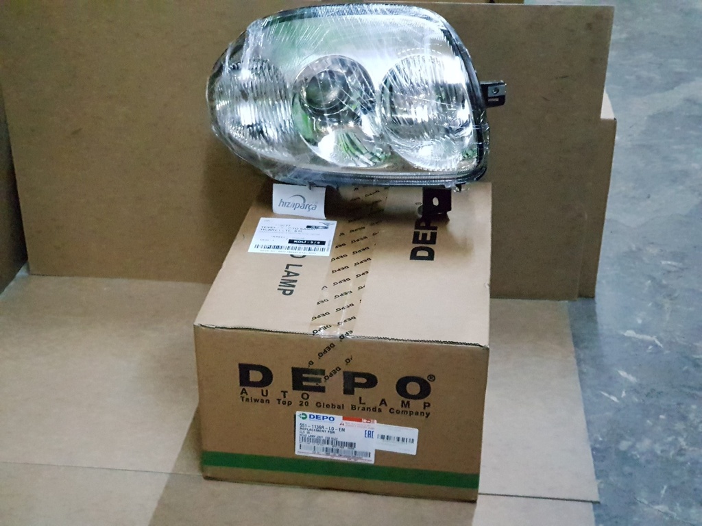 [551-1136R-LD-EM] Clio 1998-2001 Komple Far Sağ Mercekli 7701045175