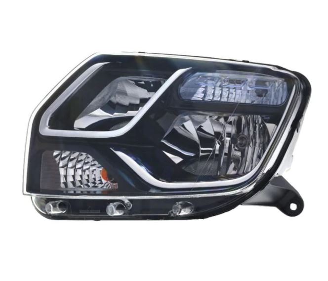Duster 2010- Siyah Komple Far Sol ( Gündüz Farı Kareli ) 260606709R Orjinal