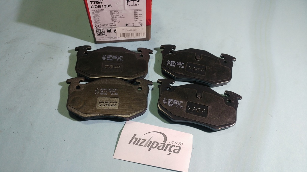 P106 P205 P306 Xsara (96-06) Arka Balata 4251.03
