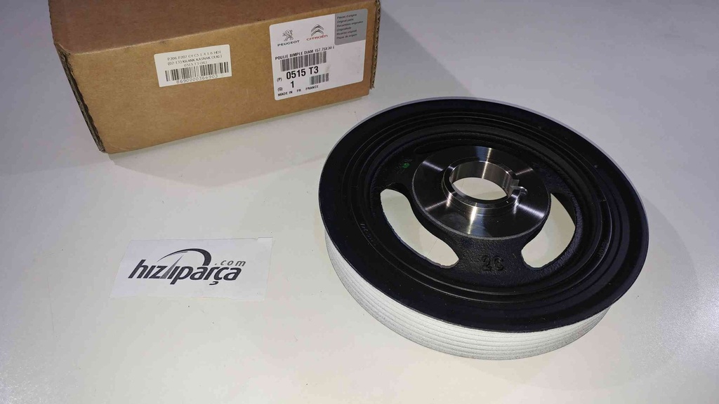 P206 P207 C4 C5 1.4 1.6 Hdi (02-13) Krank Kasnağı Delikli 0515.T3 Orjinal