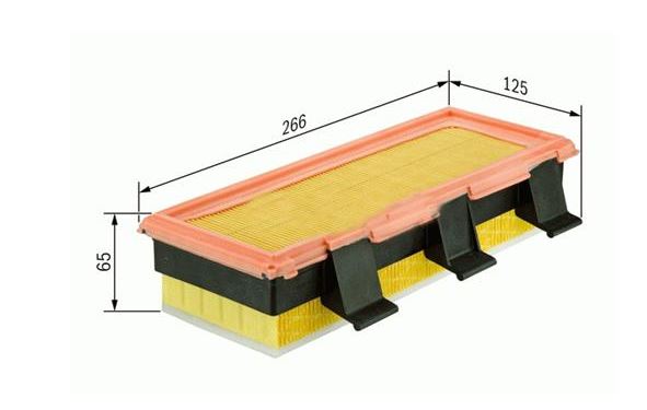 Kango 98-01 1.9D Hava Filtresi Tırnaklı 7701044101
