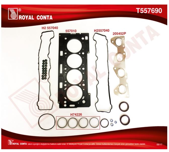P206 P306 P307 C2 C3 C4 1.6 16V (98-13) Üst Takım Conta Keçeli Skc Li