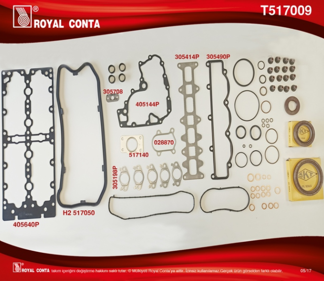 [ROYAL T517009] Ducato 3 2.3 Motor Takım Conta Skc Siz ( Cortego Keçeli )