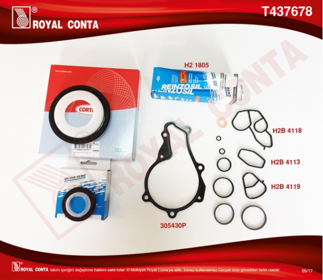 P206 P207 P307 C3 C4 C5 ( 98-10 ) 1.4 Hdi Üst Takım Conta Skc Siz