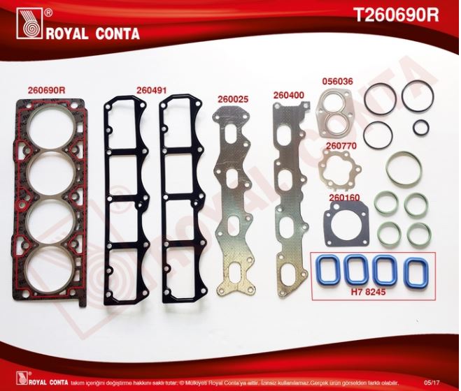 Palio Marea Stilo Siena 1.6 16V Üst Takım Conta ( Skc Li Keçeli) 71713032