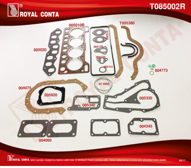 R9 R19 1400 Motor Takım Conta Keçesiz