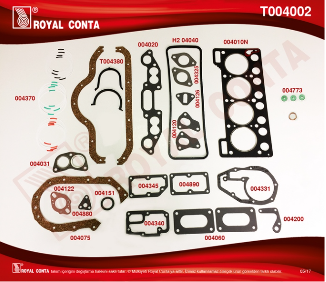 R12 1300 Motor Takım Conta