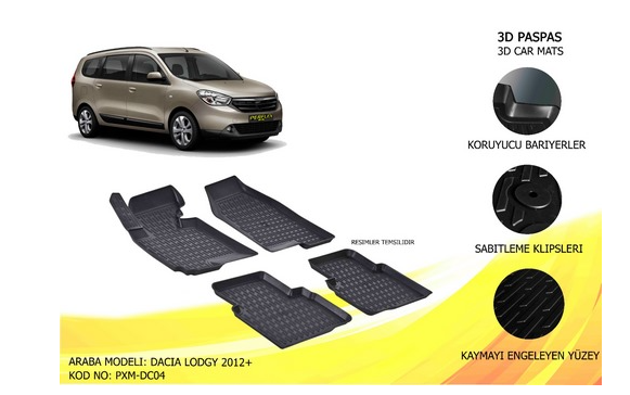 [PERFLEX PXM-DC04] Lodgy Kauçuk Paspas ( Havuzlu)
