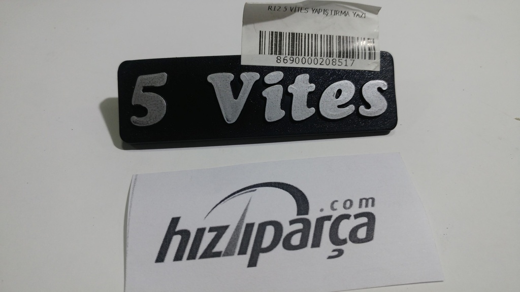 R12 5 Vites Yapıştırma Yazı
