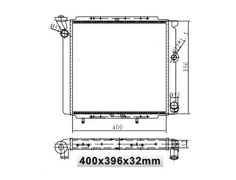 R9 1985-1997 1400 Karbüratörlü Komple Radyatör 2 Sıra 7700765602