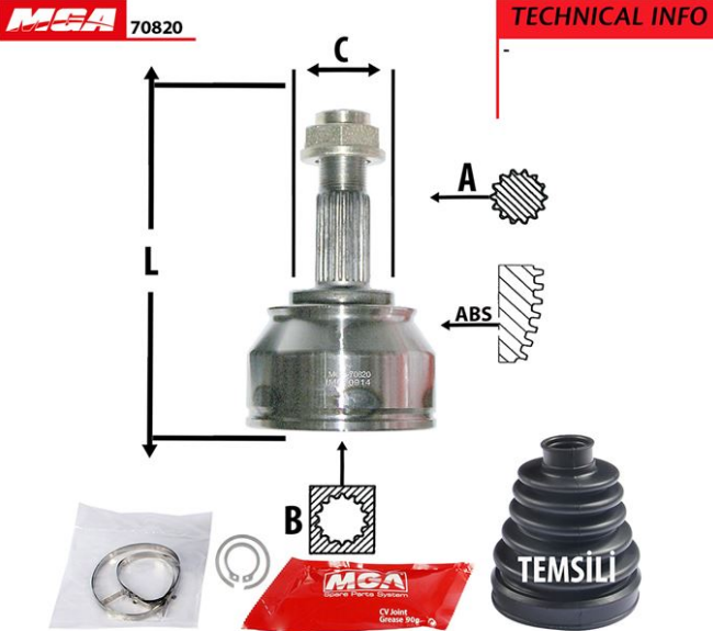 Doblo 1.6 Mtj 10- Bravo 07- Stilo 01-08 Aks Kafası Abssiz