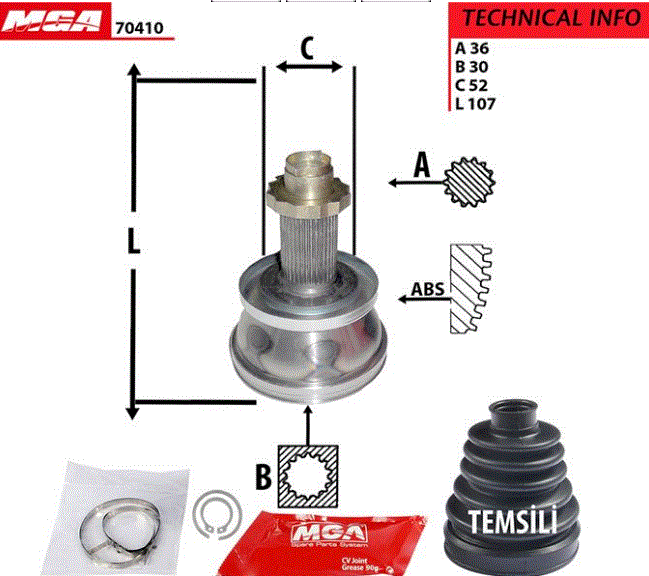 Polo İbiza Leon Fabia Toledo Dış Aks Kafası 6R0498099