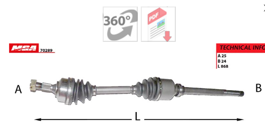 Partner Berlingo 1.9 (96-07) Y.M E.M Komple Aks Sağ Abs Siz 3273.K7