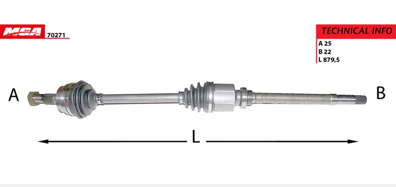 [MGA-70271] P306 Tu5Jp 1.6 Komple Aks Sağ 3273.G3