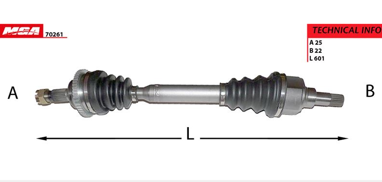 P206 1.4 1.6 8V 1.4 Hdi Komple Aks Sol Absli 48D 3272.AE