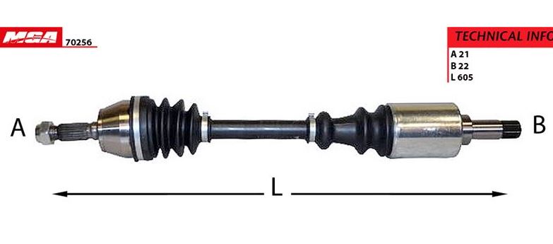 [MGA-70256] P205 Sol Aks Komple 3272.16
