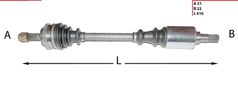 P106 Gtı Saxo (91-98) Vts Komple Aks Sol Abs Li 3272.8Q