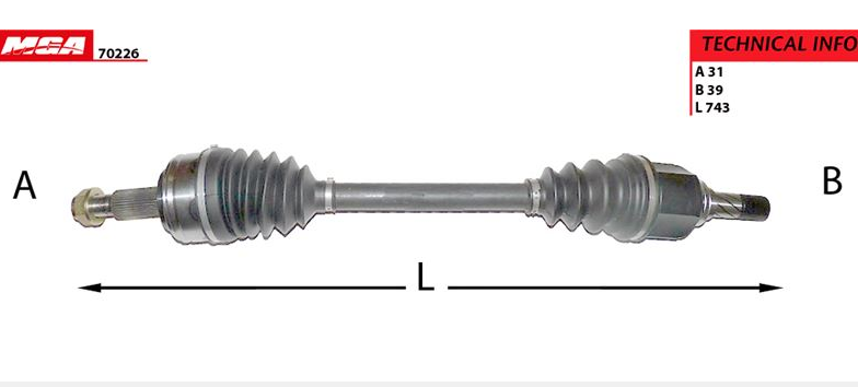 Master 3 2010- 2.3 Komple Aks Sol 391012675R