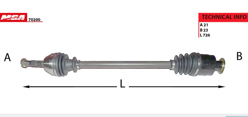 [MGA-70200] R9 85-00 Komple Aks Sağ 8200323961